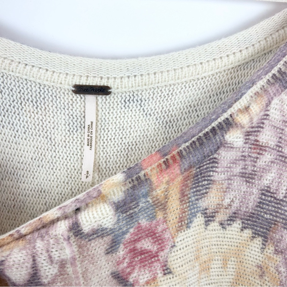 Free People Flower Bomb Distressed Floral Sweater‎ - Picture 3 of 6